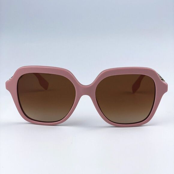 NEW Burberry BE4389 406113 Pink Brown Gradient Oversized Square Women Sunglasses - Picture 2 of 11